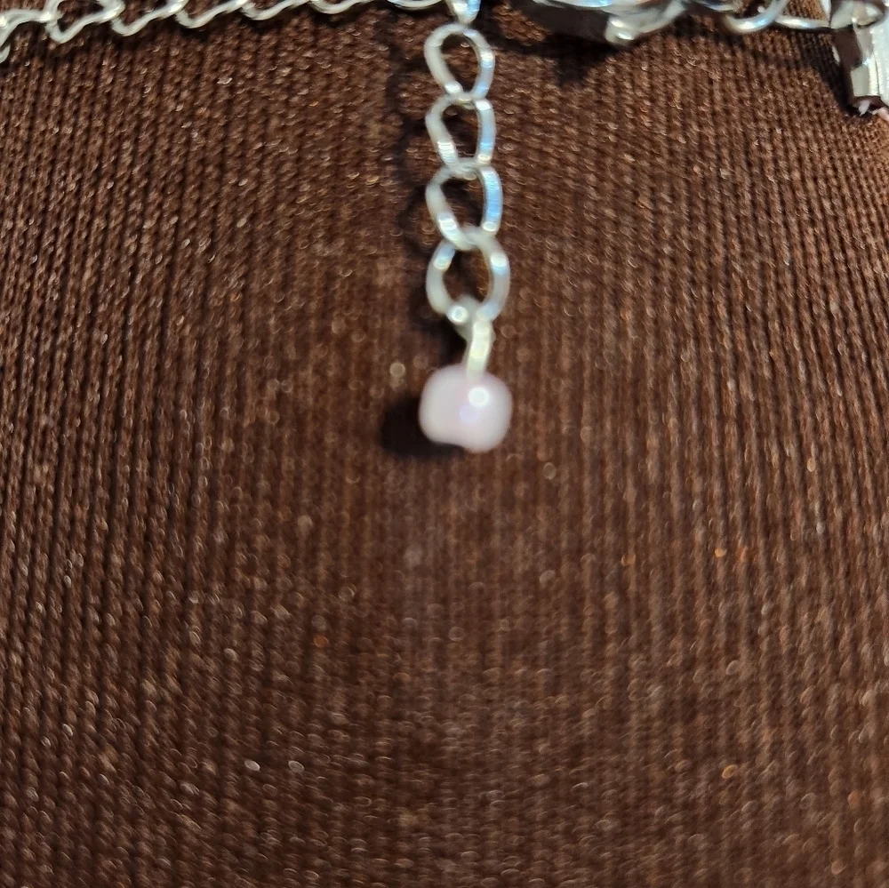 Hand Crafted Flower Choker Necklace Floral Choker Dark Pink Light Pink